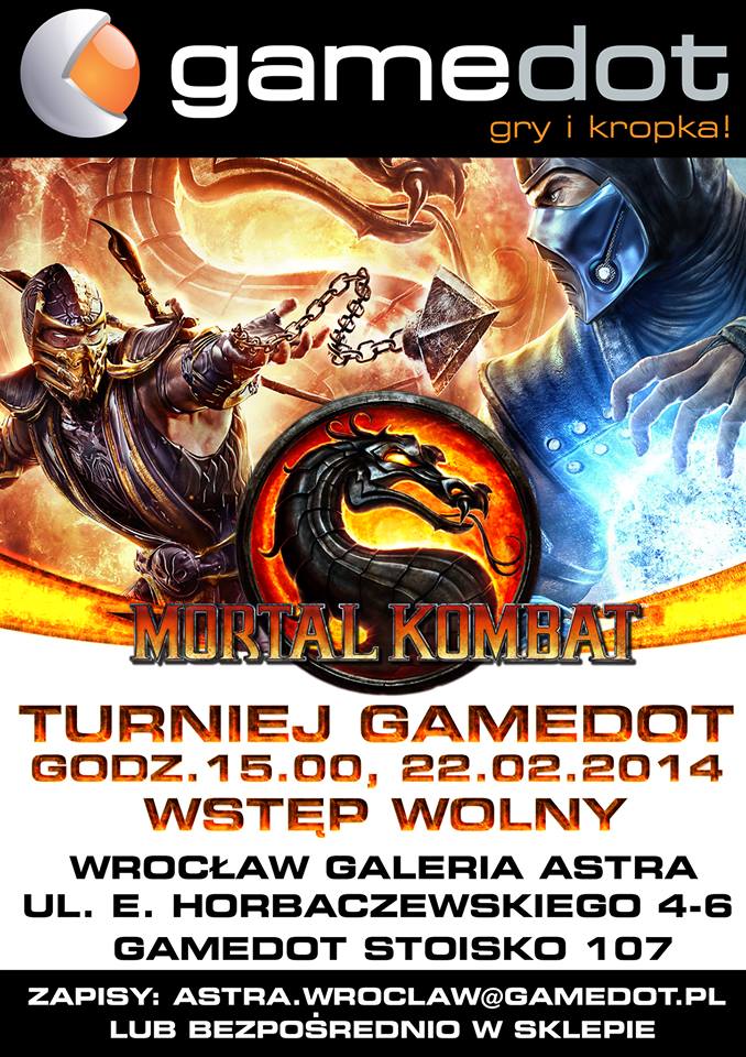 Plakat turnieju Mortal Kombat
